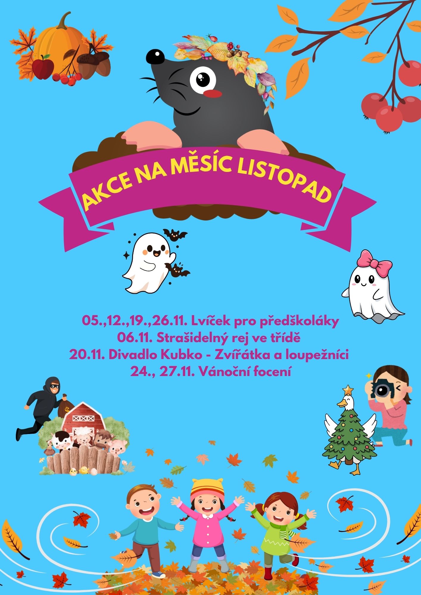 Akce na měsíc listopad